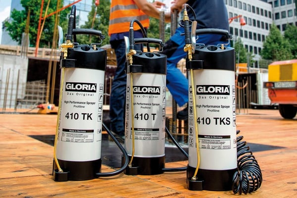 GLORIA 410 TK Profiline, Puutarhan käsisuihkutin, 10 L, 13,7 L, Musta, Valkoinen, Ruostumaton teräs, Messinki