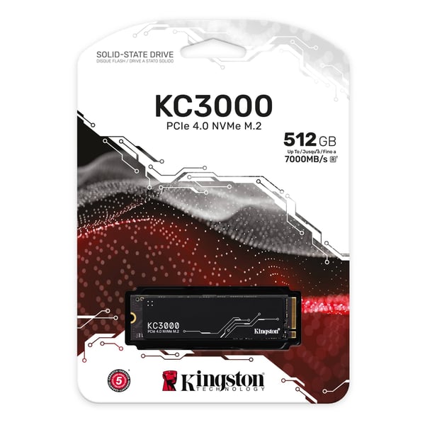 Kingston KC3000 - SSD - 512 GB - intern - M.2 2280 - PCIe 4.0 (NVMe)