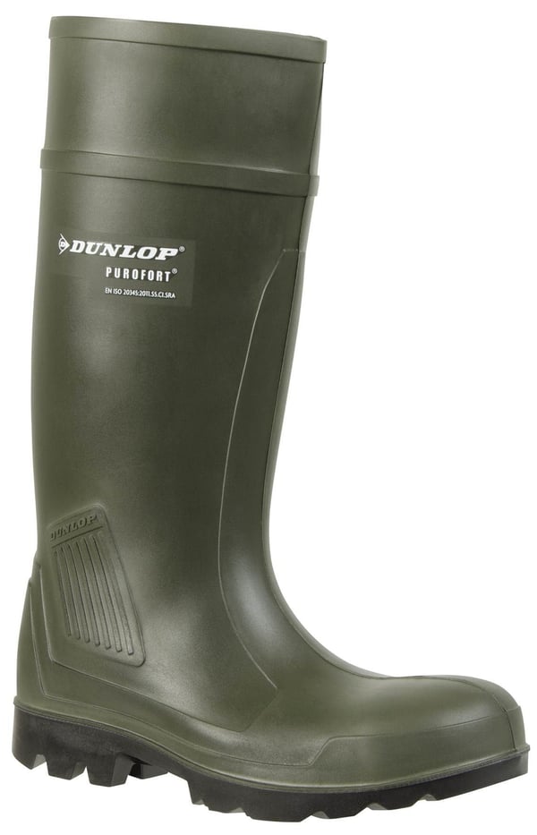 Ejendals Dunlop 462933 PUROFORT, Hankoppling, Vuxen, Säkerhetskängor, Svart, Grön, Polyuretan (PU), Polyuretan (PU)