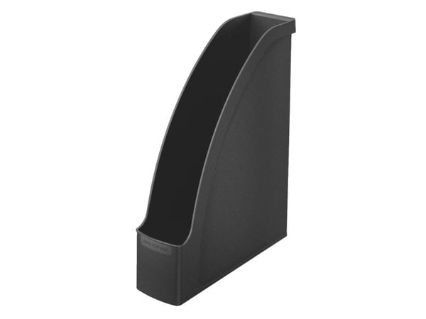 LEITZ mappe Plus, DIN A4, polystyren, sort, kapasitet: 70 mm, med innfelt grep, høy front (2476-00-95)