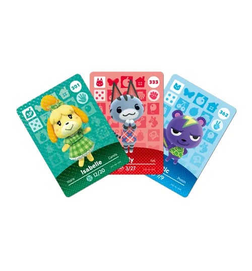 Nintendo amiibo Animal Crossing - Ekstra videospillkortsett for spillkonsoll (en pakke 3) - for New Nintendo 3DS, New Nintendo 3DS XL; Nintendo Wii U
