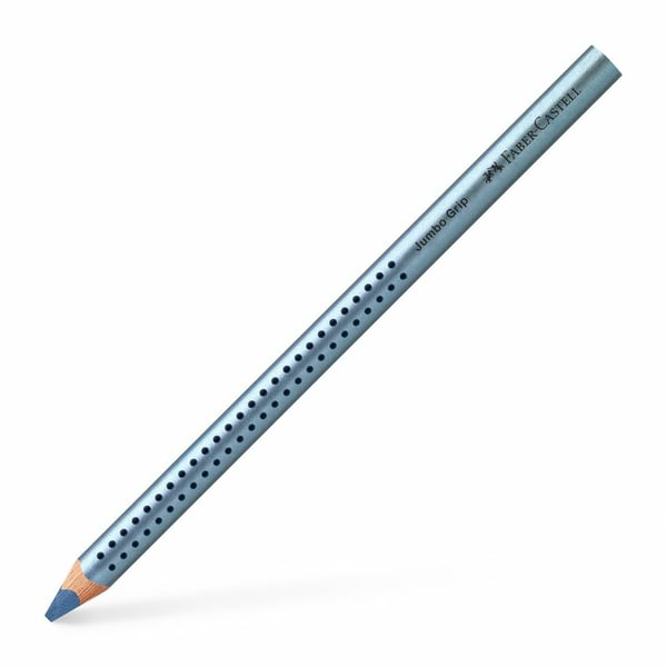Fargeblyant, Faber-Castell Grip, JUMBO, Metallic Blå, trekantet - (12 stk.)