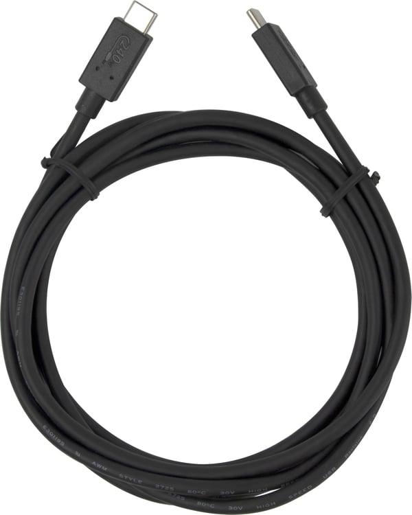 DELTACO - USB-kabel - USB-C (hane) till USB-C (hane) - USB 2.0 - 48 V - 5 A - 1 m - utökat effektområde (EPR), USB-strömförsörjning (240W), stöd fö...