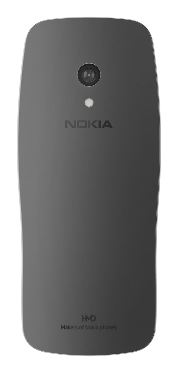 Nokia 3210 (2024) näppäinpuhelin 4G 2.4" kaksois-SIM 2 MP, Grunge Black