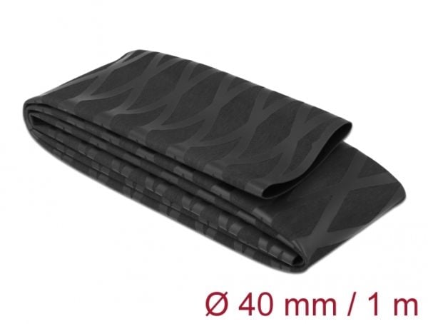 DeLOCK 19602, Krympslang, Svart, Polyolefin, 100 cm, 4 cm, 1 styck
