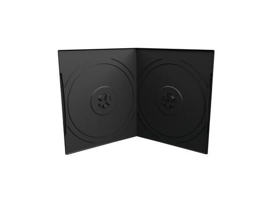 MediaRange BOX10-2, DVD-kotelo, 2 levyt, Musta, Muovi, 120 mm, 125 mm