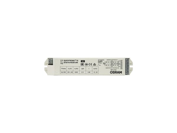 Osram QTz8 4X18, 30000 t, -15 - 50 °C, 50/60 Hz, 40 mm, 210 mm, 30 mm, 40 mm, 210 mm, 30 mm