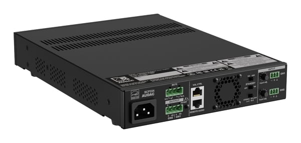 Audac AUDAC SCP224 Kompakti kaksikanavainen tehovahvistin 2 x 240 W (4 Ohm) / 480 W (70/100 V)