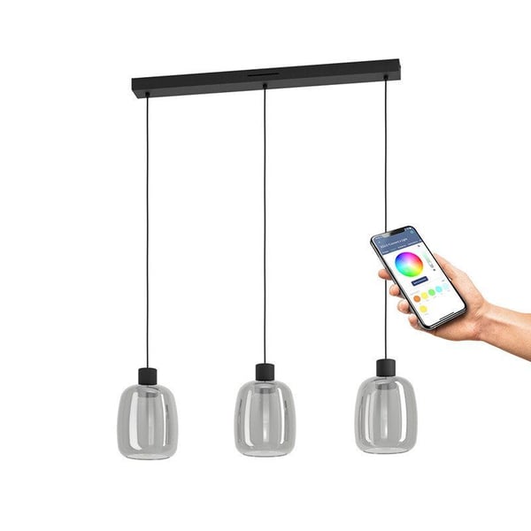 EGLO MOLOCHIO-Z Zigbee LED RGB/TW svart lang bordpendellampe
