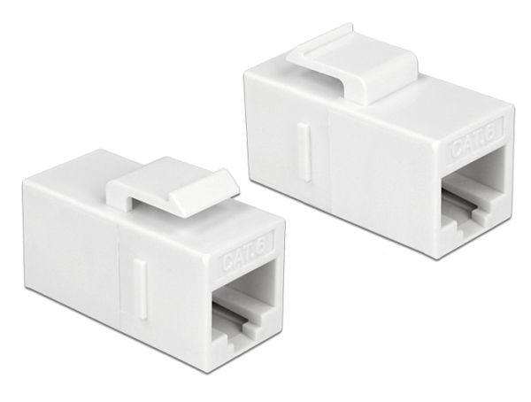 Delock - Modulär insats (koppling) - CAT 6 - UTP - RJ-45 - vit