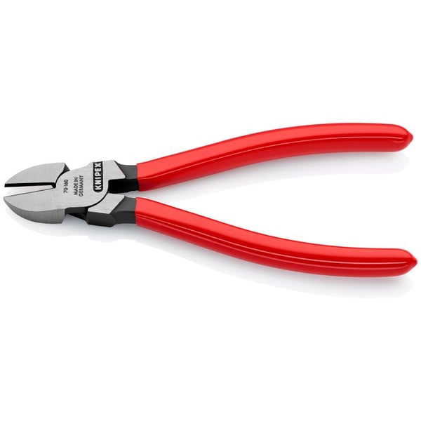 Knipex 70 01 160, Avbitertang, 4 mm, Kromvanadiumstål, Plast, Rød, 50 mm