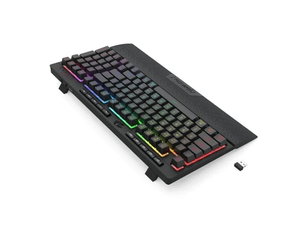 REDRAGON K515RGB-PRO, Kabel & Trådlös, USB + RF Wireless + Bluetooth, Membrantangentbrytare, Svart