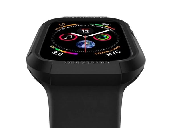 Spigen 062CS24469, Kotelo, Älykello, Musta, Apple, Apple Watch Series 4 (44mm), Termoplastinen polyuretaani (TPU)