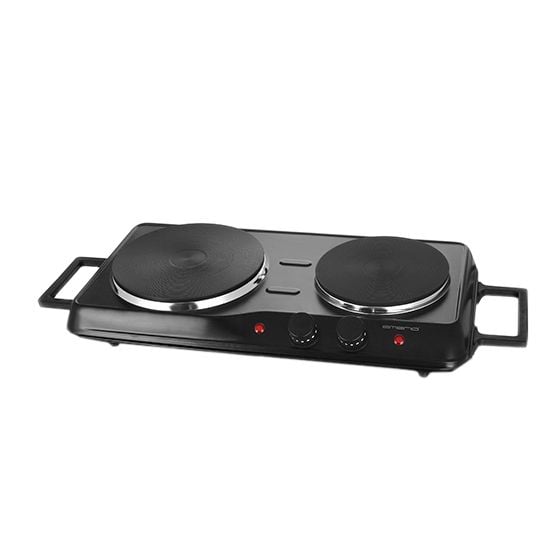 Emerio kokeplate (dobbel) svart