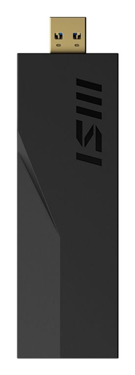 MSI BE6500 USB-adapter WiFi 7 2880 Mbit/s, svart