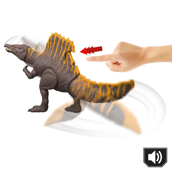 Mattel Jurassic World Rebirth Tail Thrasher Spinosaurus actionfigur
