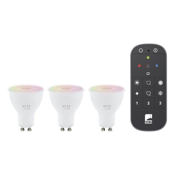 EGLO CONNECT-Z GU10 smartpærer – 3-pakning med fjernkontroll