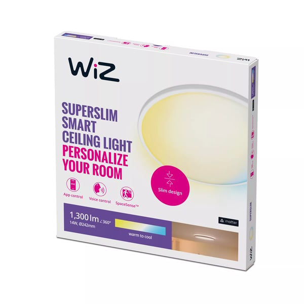 Taklampe WiZ Taklampe LED WIZ 14W SUPERSLIM rund [318|13]