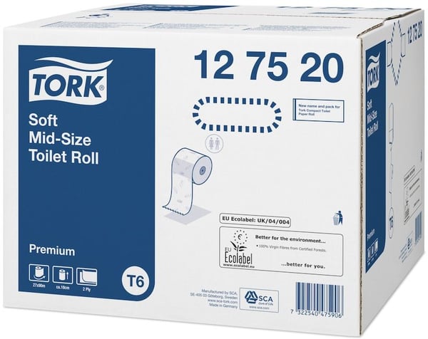 Tork 127520, 90 m, 9,9 cm, 13,2 cm, 3,5 cm, 302,9 g, Hvit