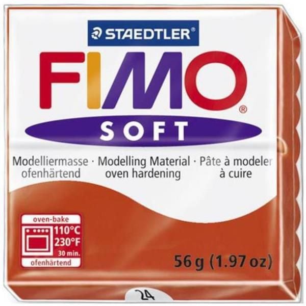 Staedtler FIMO soft, Modelleringsleire, Rød, 110 °C, 30 min, 56 g, 55 mm
