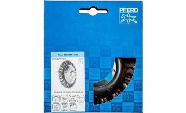 PFERD Bevel brushes knotted, COMBITWIST with thread, Stål