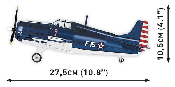 COBI F4F Wildcat - Northrop Grumman, Byggesett, 3 år, Plast, 375 stykker