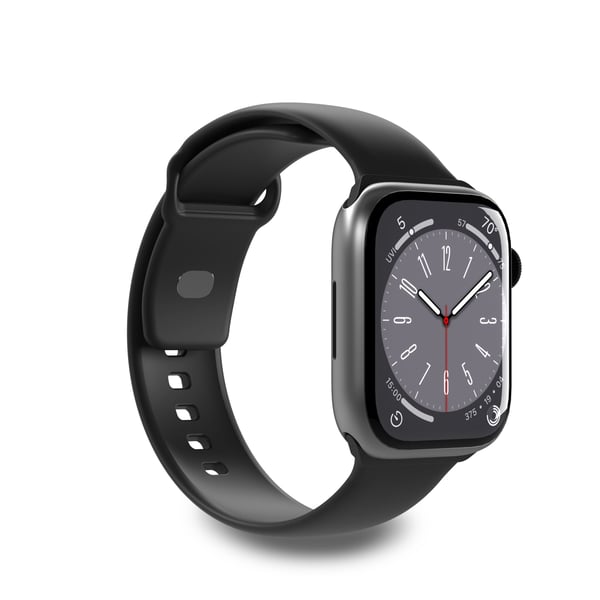 PURO PUICNAW44BLK, Yhtye, Älykello, Musta, Apple, Apple Watch, Silikoni