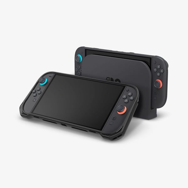 Spigen Rugged Armor, Etui, Nintendo, Sort, Termoplastisk polyuretan (TPU), Nintendo Switch, Fallsikker, Ripebestandig