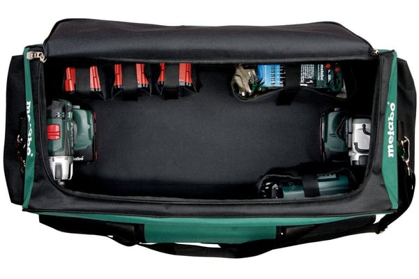 Metabo 657007000, musta, Vihreä, Polyesteri, 5 taskua, Heijastava, Hylkii vettä, 970 mm, 325 mm