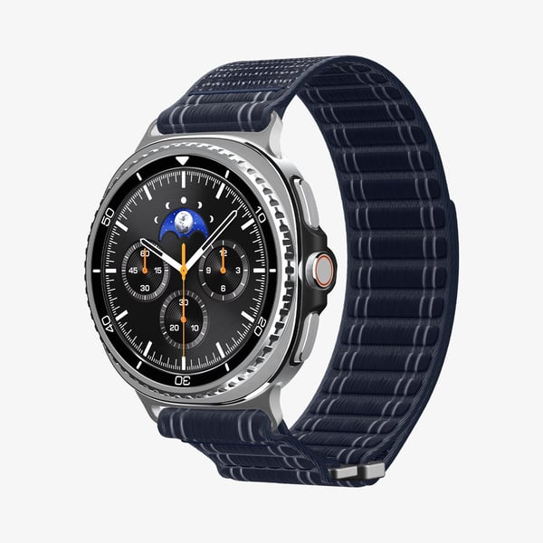Spigen WBF0, Band, Smartwatch, Marinblå, Samsung, Watch 8 (40/44 mm)/Watch 8 Classic (46mm), Tyg