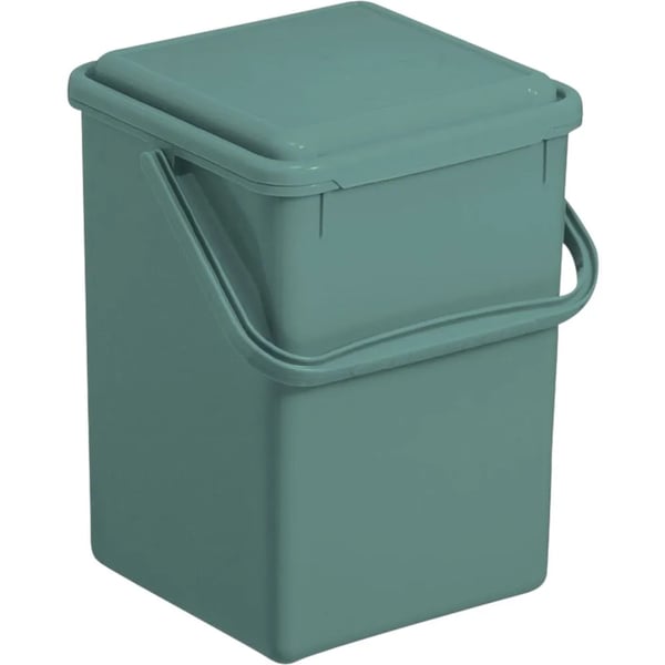Avfallsbeholder, Bio, Rotho, mørkegrønn, plast, 9 liter med lufttett lokk, plasthåndtak for kildesortering Avfallsbeholder, Bio, Rotho, mørkegrønn, plast, 9 liter med lufttett lokk, plasthåndtak for kildesortering