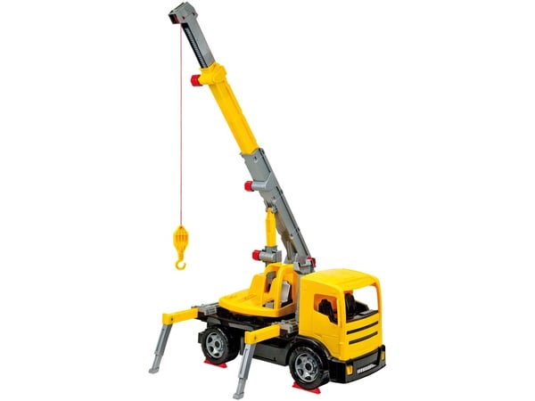 Lena GIGA TRUCKS Kranbil, Kranmaskin, 3 år, Svart, Grå, Gul