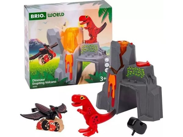 BRIO Dinosaur Erupting Volcano, 3 År, Multifärg, Trä