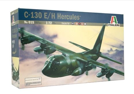 Italeri C - 130 HERCULES E/H, Pienoismallikiinteäsiipinen ilma-alus, Kokoamispakkaus, 1:72, C - 130 HERCULES E/H, Muovi, 90s