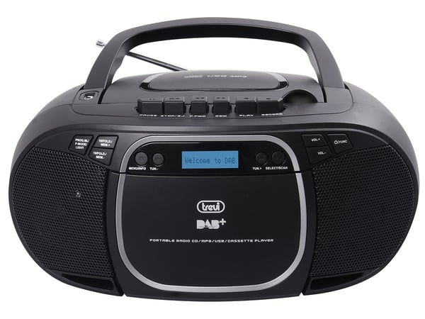 Trevi CMP 576 DAB, Digitalt, DAB, DAB+, FM, 87,5 - 108 MHz, 174.928 - 239.200 MHz, Spiller, CD, CD-R, CD-RW