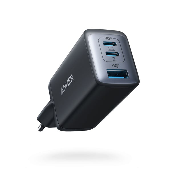 Anker 735 - Strömadapter - 65 Watt - 5 A - Anker PowerIQ 4.0 - 3 utdatakontakter (2 x USB-C, USB typ A) - svart