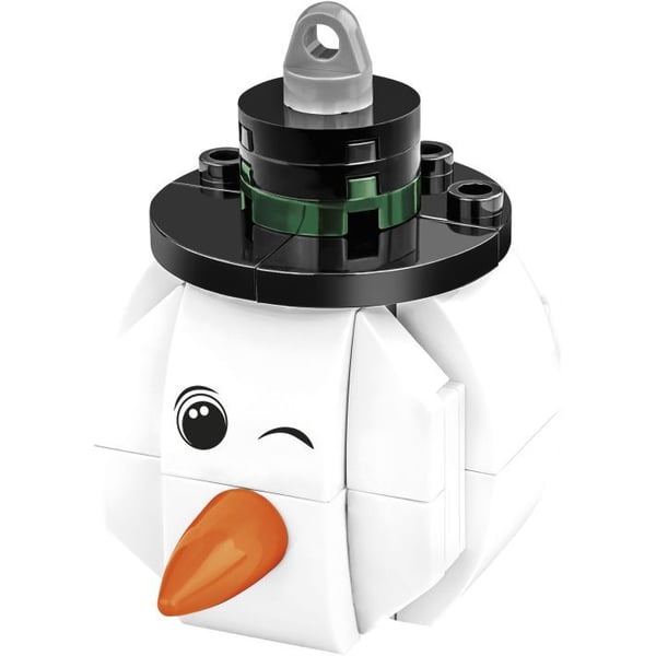 Cobi Julgransdekoration från tegelstenar - Snögubbe