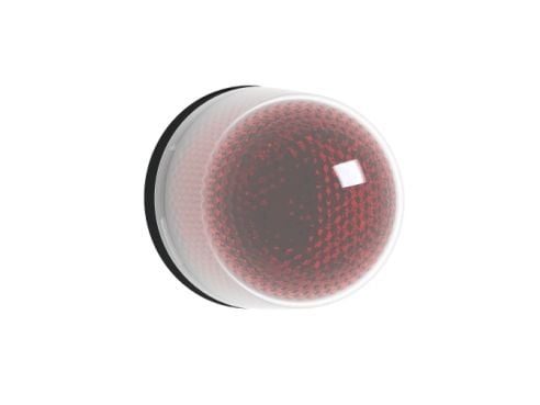 Signallampe Ø100 mm LED multifunktion med buzzer rød 100-230 VAC