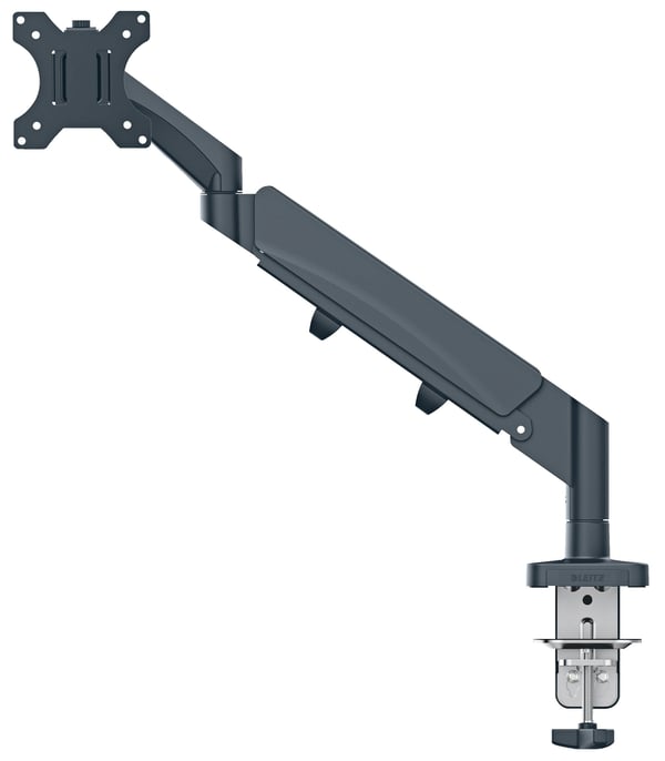 Leitz Ergo - Monteringssett (spring-assisted single arm) - for LCD-skjerm - space saving - metall - mørk grå - skjermstørrelse: 17"-32"