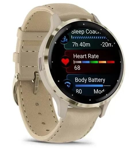 Garmin Venu 3S smartklokke 1,2" AMOLED 41 mm, sand (010-02785-55)