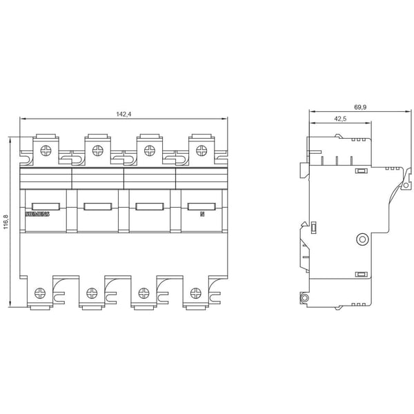 Siemens 3NW7262 3NW7262 Sylinterin sulakekytkin 100 A 690 V/AC 1 kpl