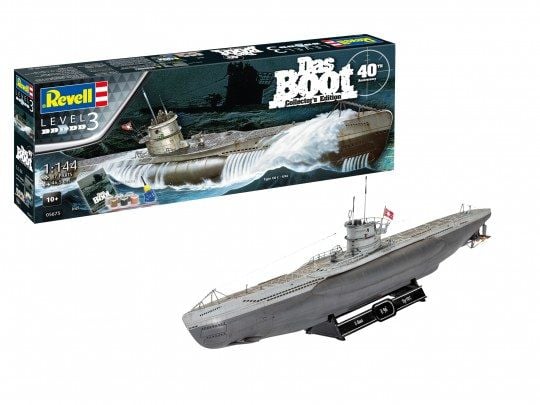 Revell Das Boot Collector''s Edition - 40th Anniversary, Modellskepp, Monteringssats, 1:144, Das Boot, Alla, Plast