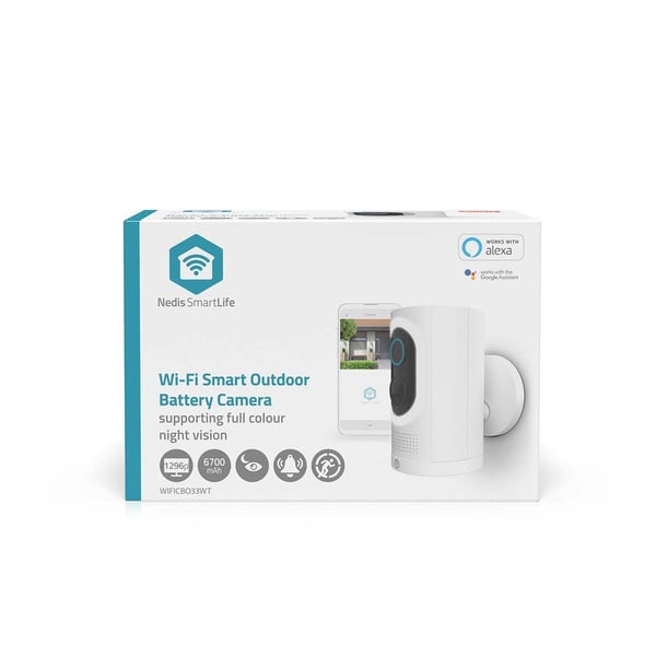 Nedis SmartLife IP-kamera utendørs | Spotlight | 3MP Full HD 1296p | IP65