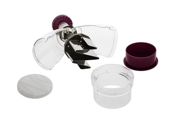 JATA AC54, Bordeaux, Transparent, Plast, Rustfritt stål, Rustfritt stål