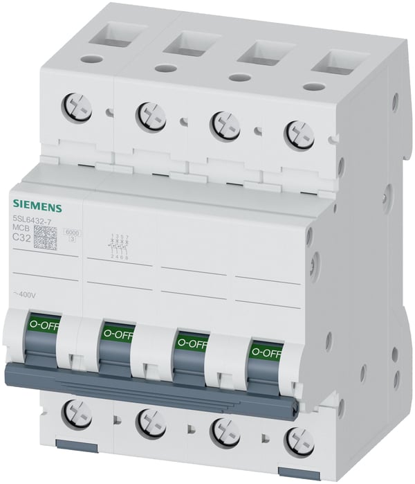 Siemens 5SL64327 5SL6432-7 Ledningsskyddsbrytare 32 A 400 V