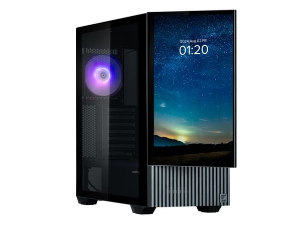 Zalman Z10DS datorchassi ARGB ATX mid tower, svart, härdat glas