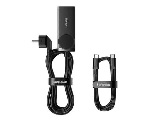 Baseus GaN3 Pro PSZM000401 bordlader 100 W 2x USB-C + 2x USB-A + AC, svart