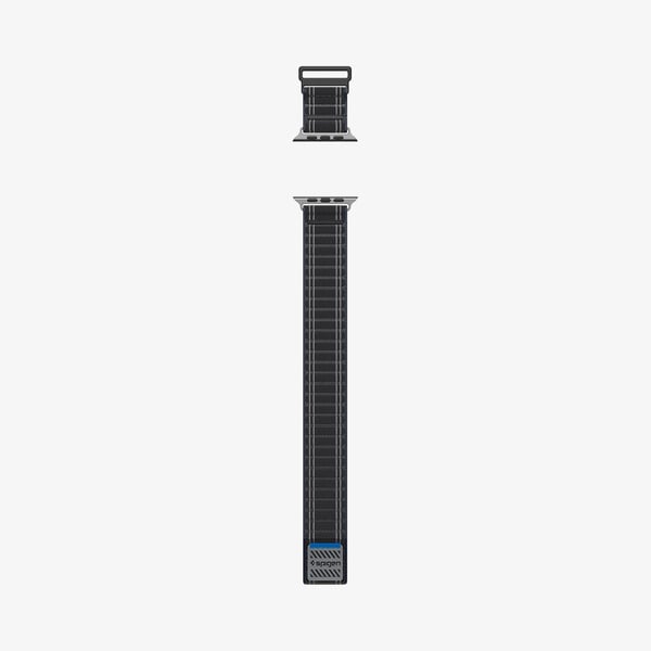 Spigen WBF0, Band, Smartklokke, Svart, Apple, Apple Watch (44/45mm), Apple Watch 10/11 (46mm), Apple Watch Ultra (49mm), Nylon