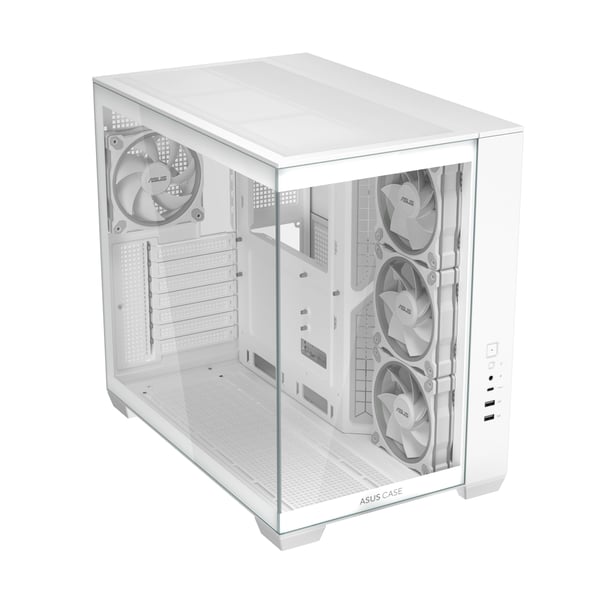 ASUS A32 Plus TG ARGB White, Midi Tower, PC, Valkoinen, ATX, mikro ATX, Mini-ITX, Metalli, Pelaaminen