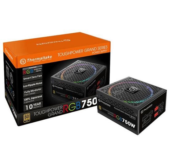 Thermaltake Toughpower Grand RGB-virtalähde 750W 80PLUS Gold PS-TPG-0750FPCGEU-R